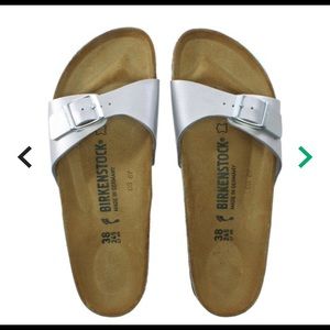 Silver 38 Birkenstock Madrid summer sandal
